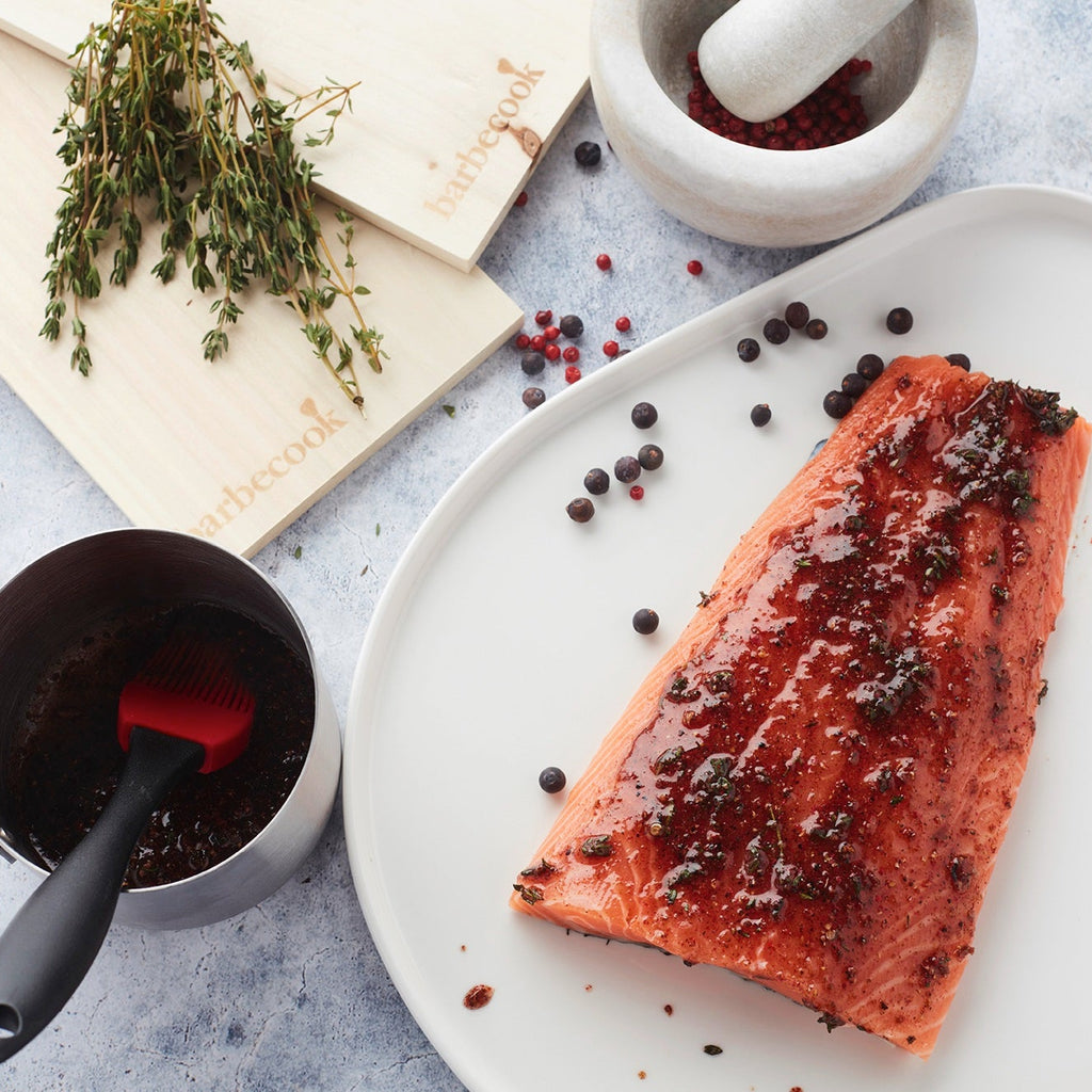 Cedar-plank smoked salmon