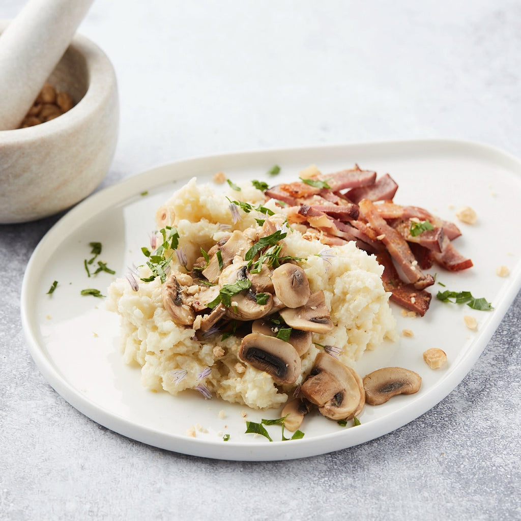 Risotto mit geräuchertem Knollensellerie