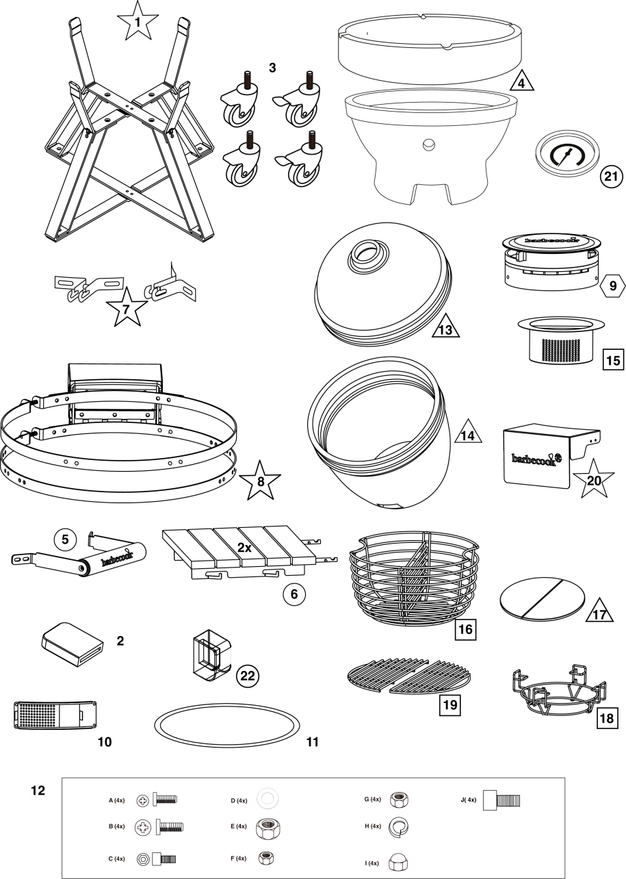 Spare parts Kamal 2.0 Extra Large matt
