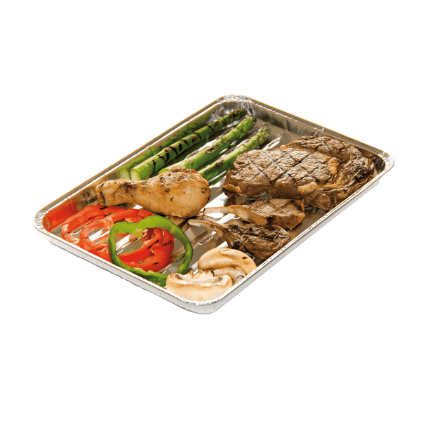 Image of the product Set of 5 square aluminium barbecue plates