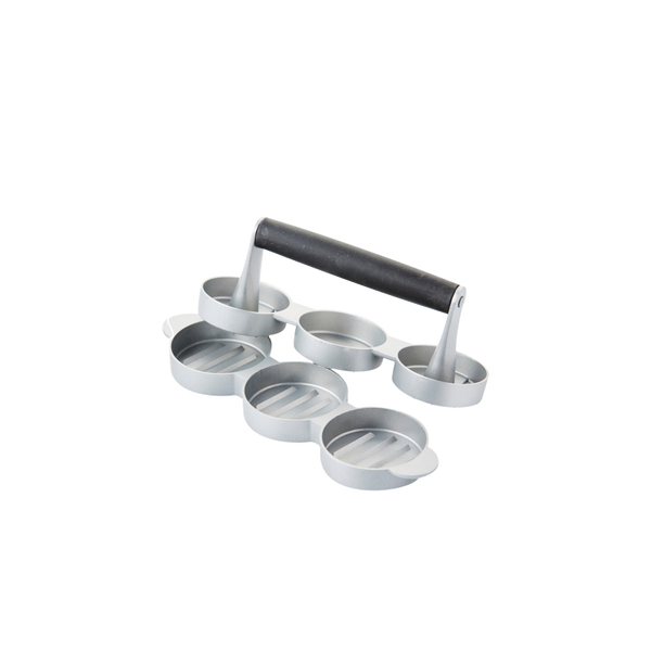 Image of the product Mini hamburger press for 3 burgers