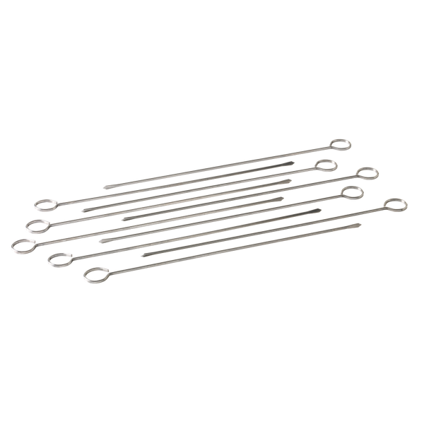 Image of the product Set of 10 stainless steel skewers