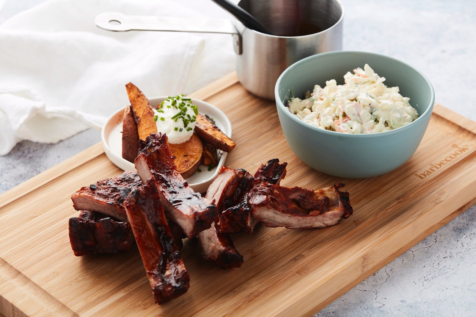 Spareribs 'Pannepot' on the BBQ