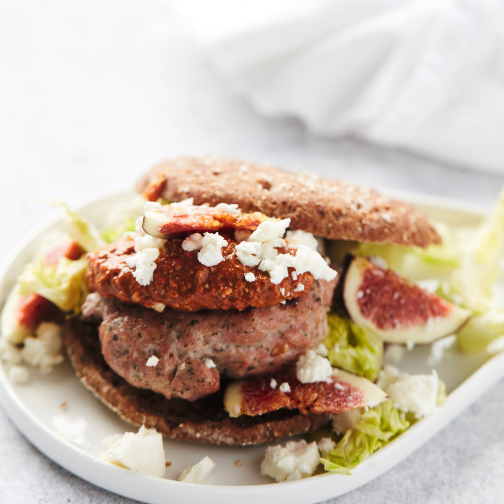 Lamb Burger with Muhammara