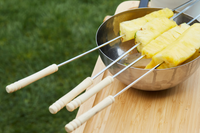 4 Spiesse mit Griff aus Holz FSC®