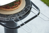 Universal pizza stone made of refractory clay