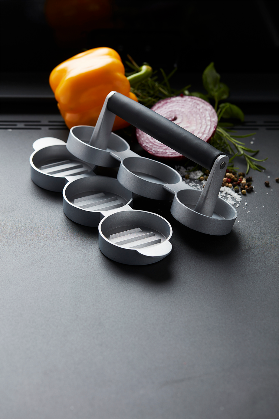 Mini Hamburgerpresse für 3 Burger