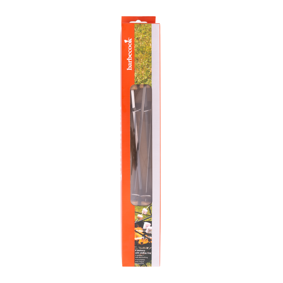 4 Spiesse mit Griff aus Holz FSC®