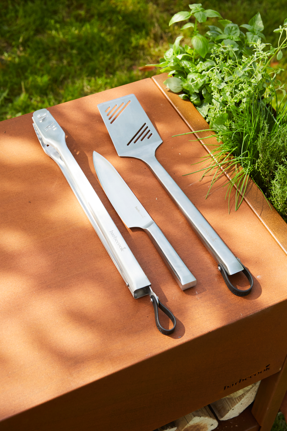 Premium set with spatula, knife and tongs