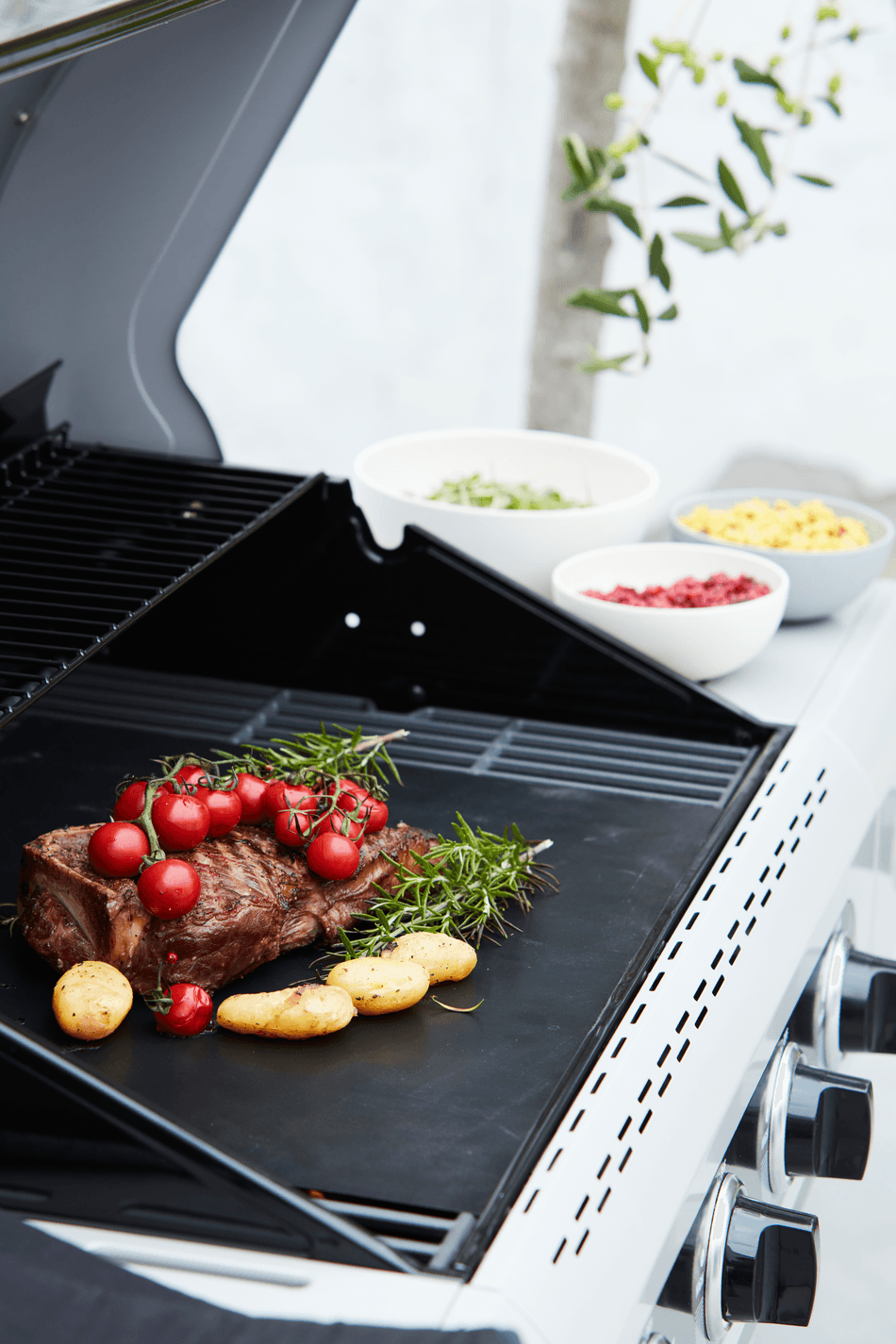 Satz von 2 Premium Grillmatten Schwarz 40x33cm