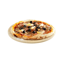 Universal pizza stone made of refractory clay
