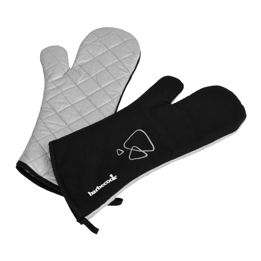 Pair of long cotton gloves black