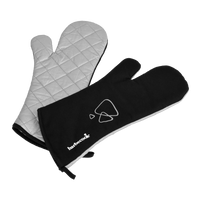 Pair of long cotton gloves black