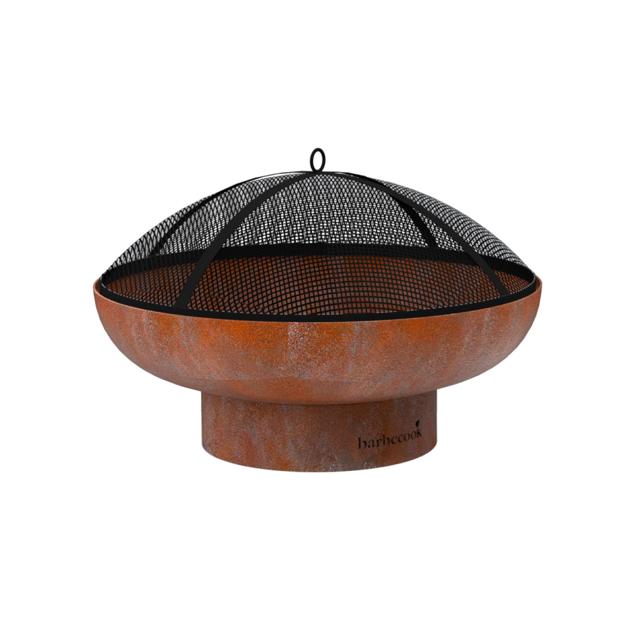 Steel spark screen black 62cm
