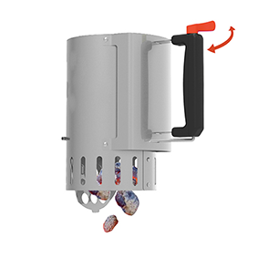 Charcoal starter with safe drop stainless steel