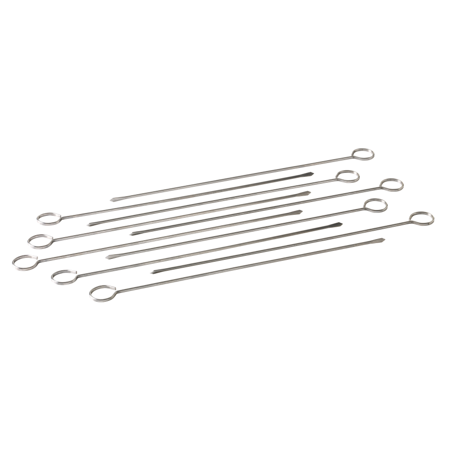 10 Schaslick Spiesse Edelstahl